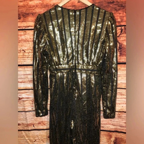Black and Gold wide leg jumpsuit - Picture 9 of 15